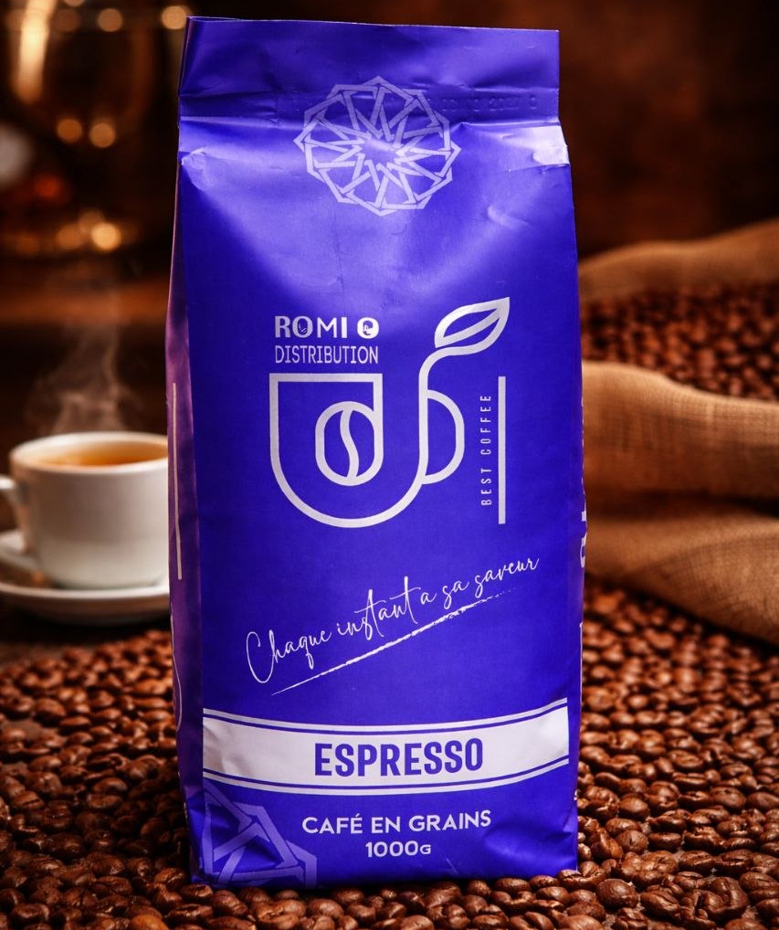 قهوة روميو كلاسيك - حبوب روبيستا الصافية للقوة والنشاط (1 كجم)